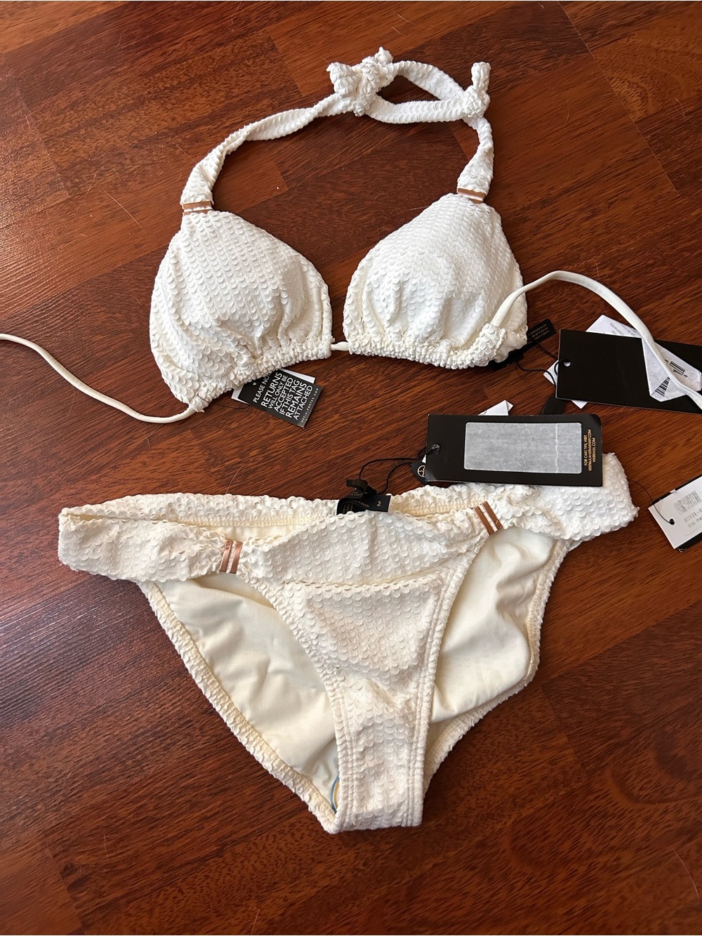 Rare NWT Vix By Paula Hermanny 2pc Scales Bia Tube Bikini Set M